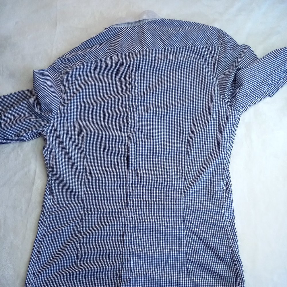 Burberry White Collar Button Long Sleeve Dress Shirt (S) - Picture 9 of 12